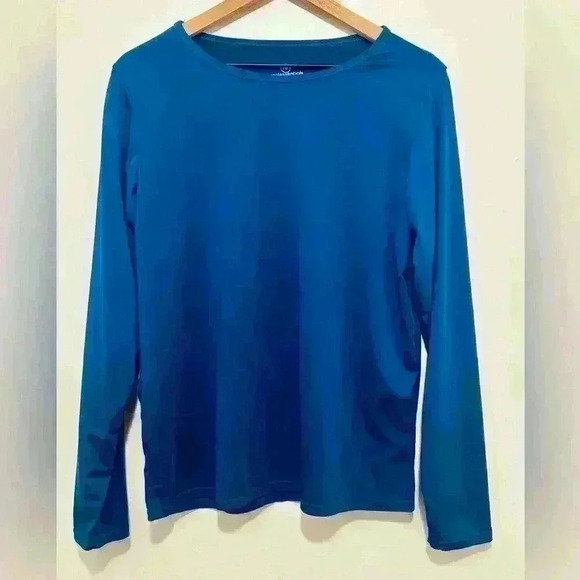 Amazon Real Essentials Dry-Fit Long Sleeve T-Shirt Women’s Size Med  Royal Blue - Picture 2 of 9